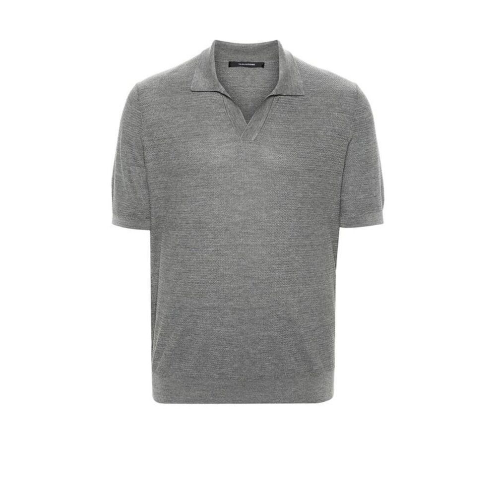 TAGLIATORE Men's Knitted Polo Shirt Men GRIGIO/SILVER T-Shirts